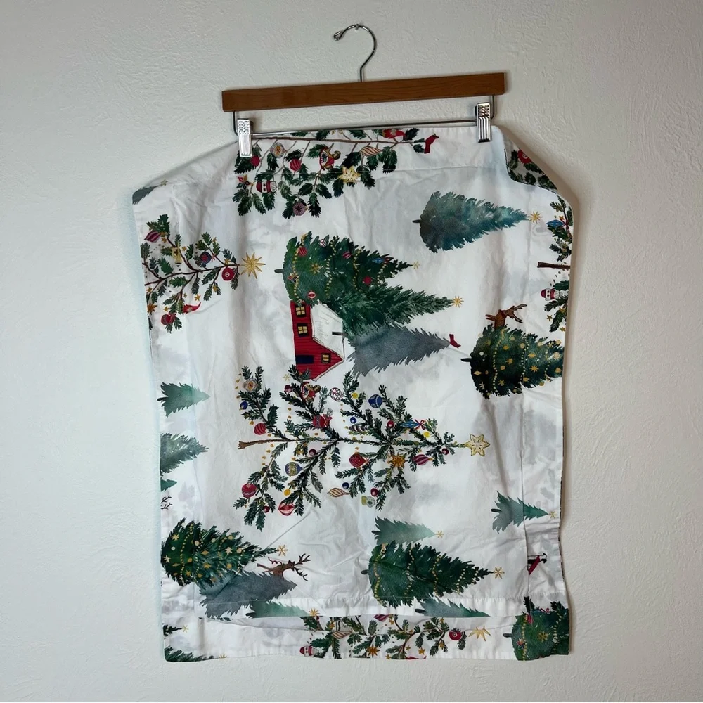 Pottery Barn Christmas in the Country Organic Cotton Sham Set of 2 Std 26x20